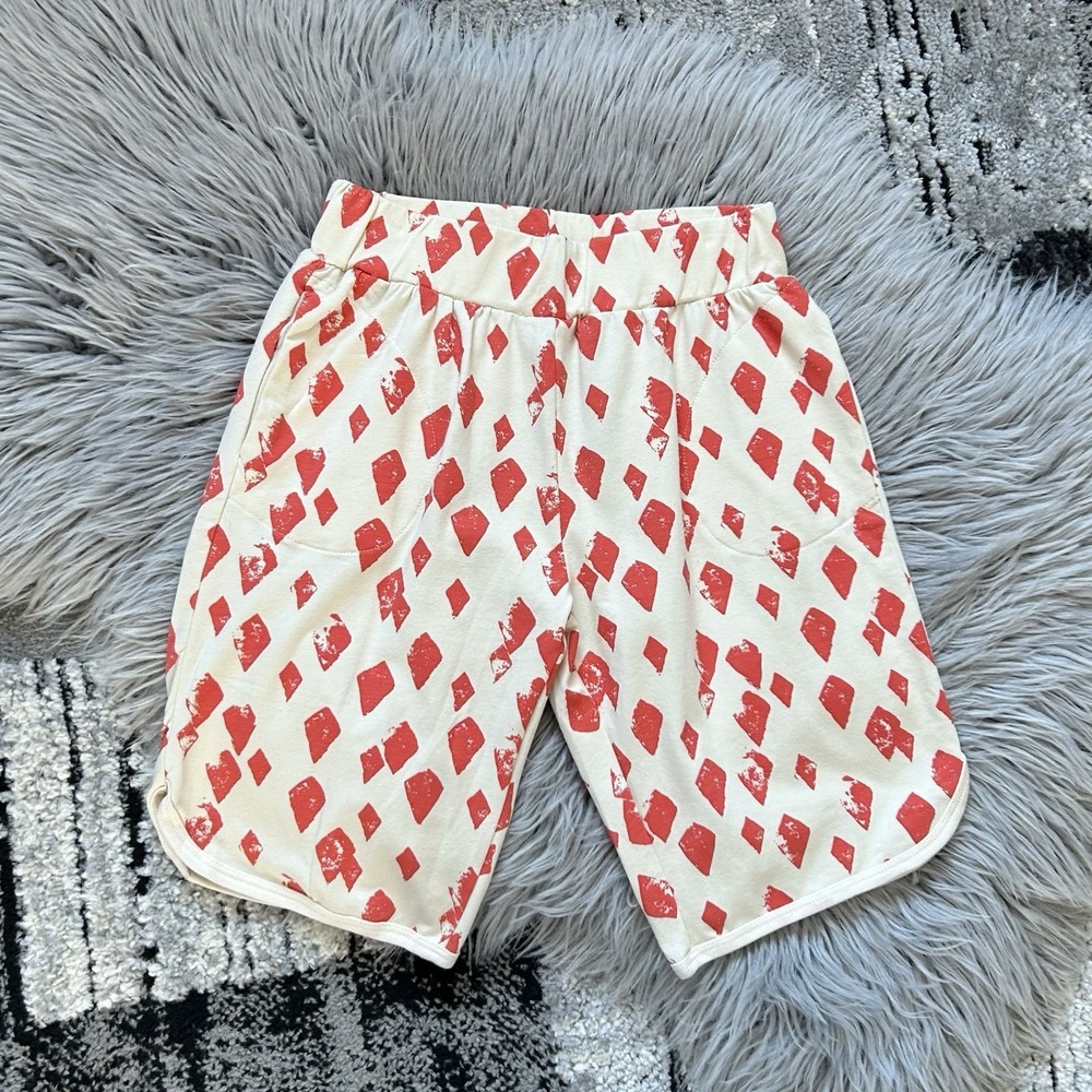 Noé & Zoë Flamingo Diamonds Bermudas 100% Organic Cotton Size 12Y (MSRP $40)